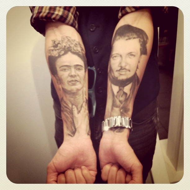 frida kahlo tattoo Ray's Frida and Skinny Diego Rivera Tattoes
